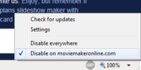 Stäng av AdBlock Plus för moviemakeronline.com i Internet Explorer
